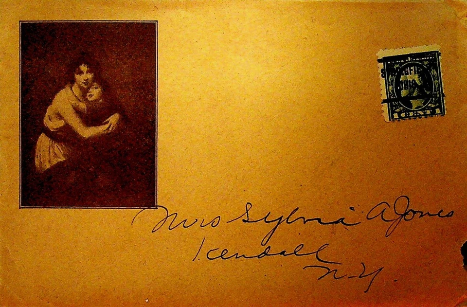 Springfield Ohio Precancel Cover Madame LeBrun Mother & Child 1 Cent Stamp - Image 1 of 1