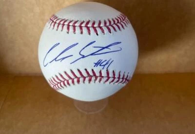 卡洛斯·桑塔纳·克利夫兰守护者签名亲笔签名 M.L. 棒球贝克特正品 — 第 1/2 张图片