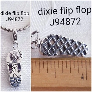 Brighton Dixie Flip Flop shoe sandal Swarovski clip on charm J94872 B630 new - Picture 1 of 1