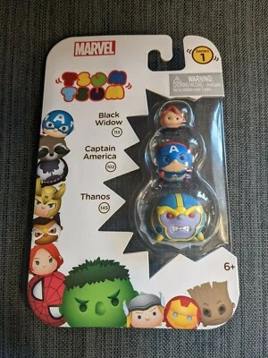Tsum Tsum 系列 1 漫威 3 包黑寡妇、美国队长和 Thanos — 第 1/2 张图片