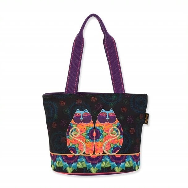 Bolso mediano Laurel Burch de lona Celestial Lotus Cats - LB8101 Foto 1 de 1