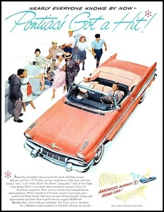 1957 Pontiac star flight automobile pink road car vintage photo Print Ad  adL24 - Picture 1 of 1