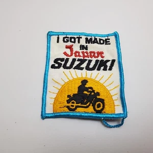 Vintage Sew On Motorcycle Jacket Patch Suzuki  - Picture 1 of 3