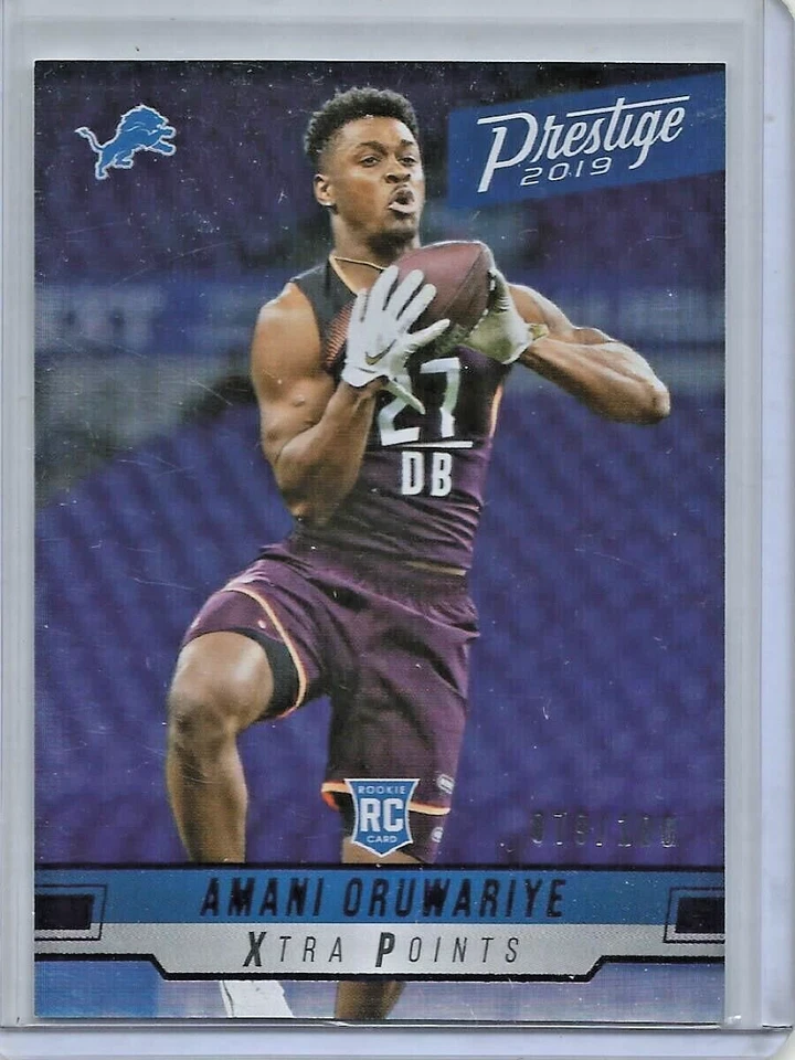 Amani Oruwariye 2019 Panini Prestige Xtra Points Purple Rookie #079/100 - Image 1 of 1