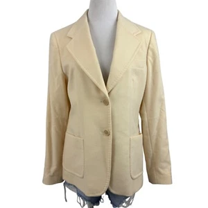 MaxMara Blazer Women's 12 Virgin Wool Jacket Two-Button Closure & Front Pockets - Picture 1 of 21