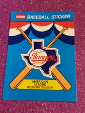 1989 Fleer #NNO Texas Rangers Sticker - Back Rangers Team History