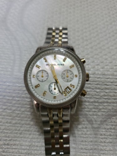 Orologio Michael Kors MK 5057 Donna Quadrante Perla Bicolore 