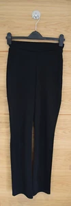 BOOHOO STRAIGHT LEG HEAVY JERSEY BLACK TROUSERS SIZE UK 10 A8 - Picture 1 of 2