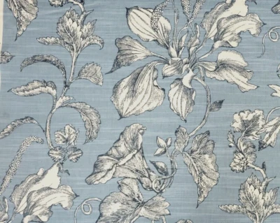 Oliver en Azul Cielo por Richloom 100% Algodón Slub 54" Ancho Hoja Floral Foto 1 de 3