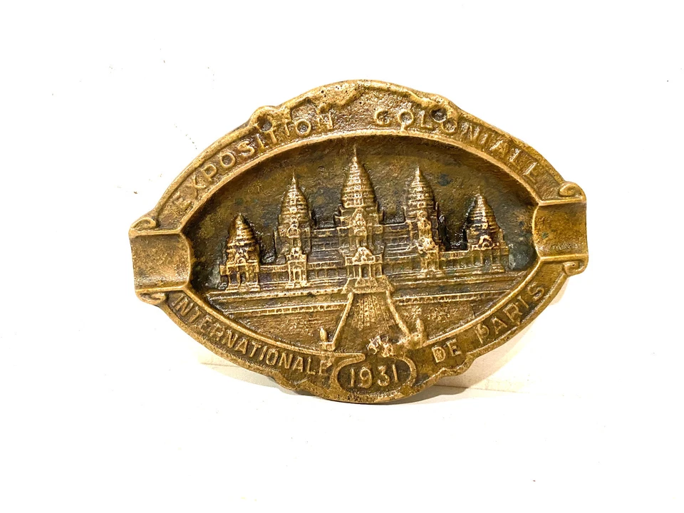 Ancien cendrier en Bronze Exposition Coloniale Internationale de Paris 1931 - Photo 1/4