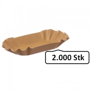 Pappschalen Pommesschalen medium 2.000 Stk, to go, take away, biologisch abbauba - Bild 1 von 5