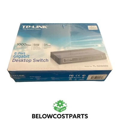 TP-Link LT-SG1008D 8-Port Gigabit Desktop Network Green Ethernet Ports Switch - Image 1 of 4