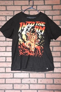 New Into The AM Astronaut Cosmo Flame Men's Graphic T-shirt Size XL - Picture 1 of 4