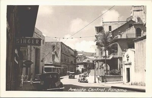 RPPC Panama Street Scene on Avenida Central 1950s - Picture 1 of 2
