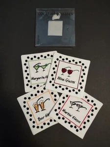 2003 BOSTON WAREHOUSE COCKTAIL SQUARE SET 4 Wine Beer Margarita Martini Glasses - Picture 1 of 7