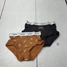 Carter's Black & Orange 2 Pack Printed Briefs Boys Size 4/5 NEW