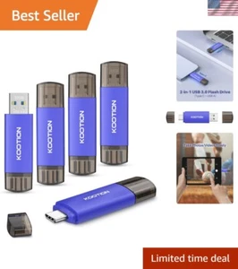 Compact 32GB Shockproof Type-C & USB-A Flash Drive - Ideal for Mobile Devices - Afbeelding 1 van 10