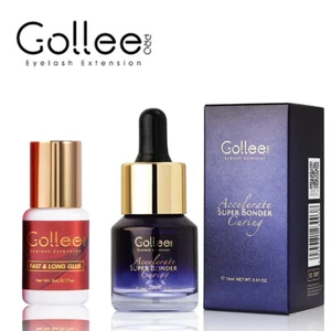 Gollee Eyelash Glue+Lash Bonder for Eyelash Extensions Fast Dry Long Lasting 5ml - Picture 1 of 11