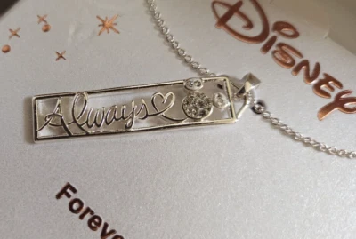 NIB Mickey Mouse Cubic Zirconia Accents Forever Yours ~ Always Mickey Necklace - Image 1 of 4