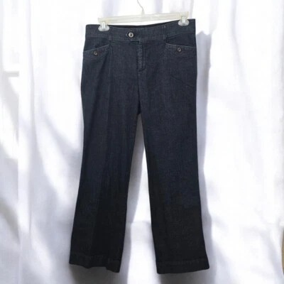 Pantalones de mezclilla Dockers lavado oscuro bolsillos bootcut para mujer talla 12 cintura cómoda Foto 1 de 4