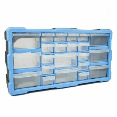 22 Drawers Storage Organiser Unit - Small Parts Craft Box Stationary Cabinet  - Image 1 of 4
