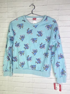 Disney Lilo and Stitch Santa Christmas Holiday Long Sleeve Shirt Top Girls XL 16 - Picture 1 of 7