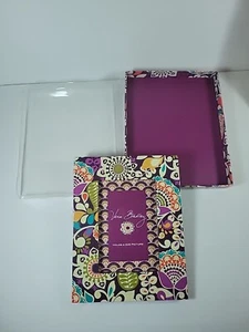 Vera Bradley Plum Crazy Picture Frame Original Box Holds 4x6 Photo EUC RV$28 - Picture 1 of 4