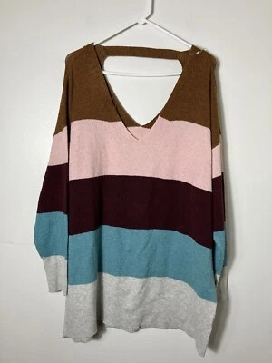 Nuevo con etiquetas Suéter Maurices Talla XL Multicolor Cuello en V Mangas Largas Informal Foto 1 de 4