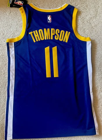 NEW - Men’s Klay Thompson Warriors Royal 21/22 Jersey Icon Edit 100% Authentic Cover