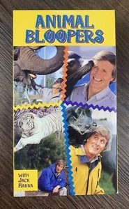 Animal Bloopers with Jack Hanna VHS Tape 1993 Vintage Family Fun EUC - Picture 1 of 5