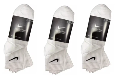 (3 Pack of 3) Nike Everyday Essential Socks White Ankle Sock Large White Black - Image 1 of 3