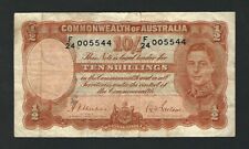Australia -  Ten (10) Shillings, 1938 !!Last prefix!!