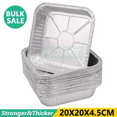 Aluminium Foil Tray Disposable Container BBQ Oven Baking Roasting Tray Takeaway - image 1 of 4