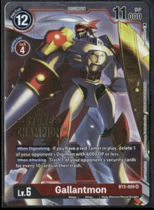 Digimon Card Game CCG Gallantmon BT2-020 SR Foil Store Champion - Picture 1 of 4