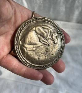 Steve Kestrel bronze bull belt buckle limited edition signed - Picture 1 of 3