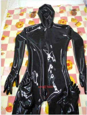 Latex gummi catsuit full cover with toes front hole latex unitard 0.4mm - Image 1 of 3