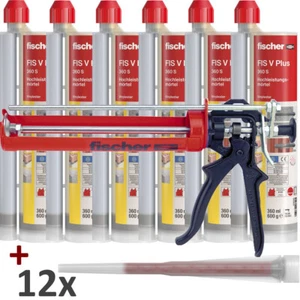 Fischer 6x Hochleistungsmörtel FIS V Plus 360 S + Presse FIS AM - 558745 - 360ml - Bild 1 von 6