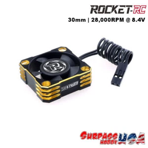 Rocket-RC V2 Gold 30mm Aluminum Cooling Fan 28,000RPM - Picture 1 of 2