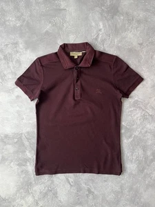Polo Burberry London England bordeaux taglia XS made in England - Foto 1 di 9