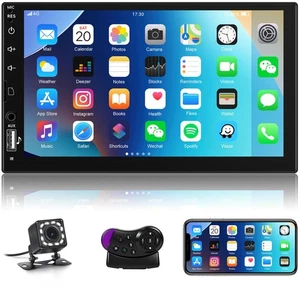 Single Din Touchscreen Car Stereo with Mirror Link,7 Inch Car Radio MP5 Multi... - Picture 1 of 7