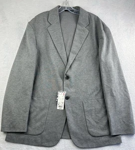 Uniqlo Jersey Blazer Herren XL Grau Jacke Stretch Reise Unkonstruiert Neu mit Etikett Sport - Bild 1 von 23