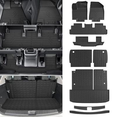 For 2022-2025 Nissan Pathfinder Cargo Liners Trunk Mat with Backrest Floor Mats - Image 1 of 4