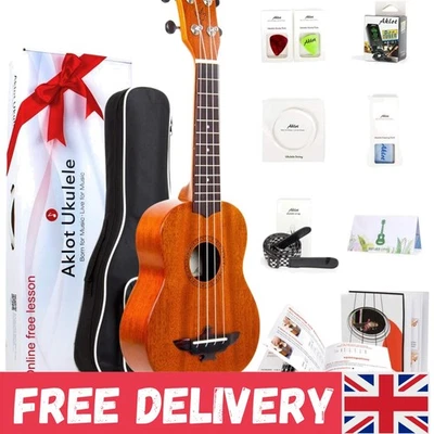 Beginner-Friendly 21" Soprano Ukulele Kit with Gig Bag, Tuner & Instruction Book - Image 1 of 4