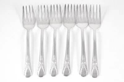 Lote de 5 Wm vintage. Horquillas para ensaladas William Rogers plateadas Avalon Cabin 1940 Foto 1 de 4