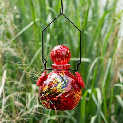 Alimentador globo colibrí Echo Valley Solar LunaLite, rojo, 16 oz. Foto 1 de 4