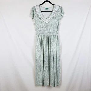 April Cornell Prairie Kleid Damen M grün Blumen Cottagecore romantisch weich Mädchen - Bild 1 von 8