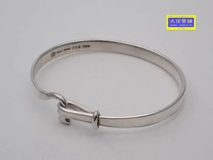 Georg Jensen #204 - Vivianna Torun Sterling Silver 925 Bangle with Pouch - Picture 1 of 10