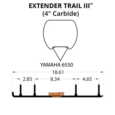 Corredores de carburo Woodys Extender Trail III de techo plano para Yamaha SRX700S 2000-2002 Foto 1 de 2