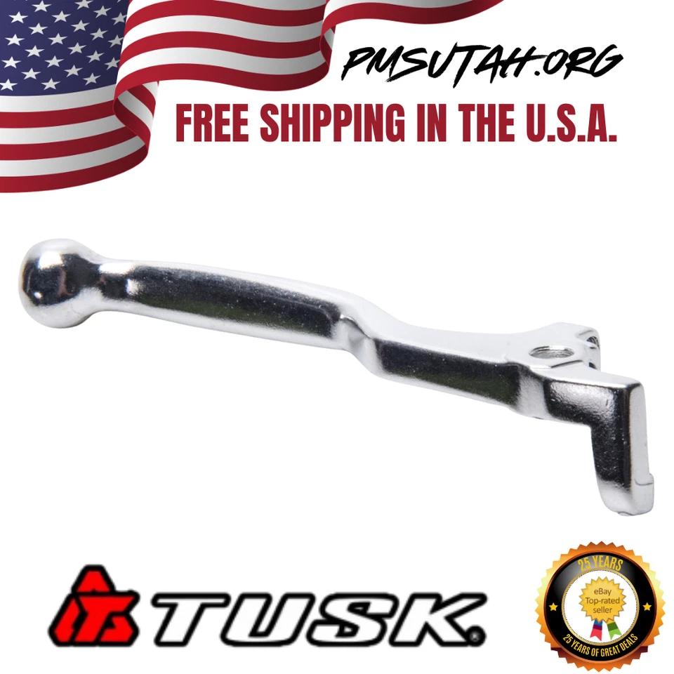 Tusk Brake Lever Polished Silver Aluminum NEW Kawasaki KLR650 KLX140 KLX140L