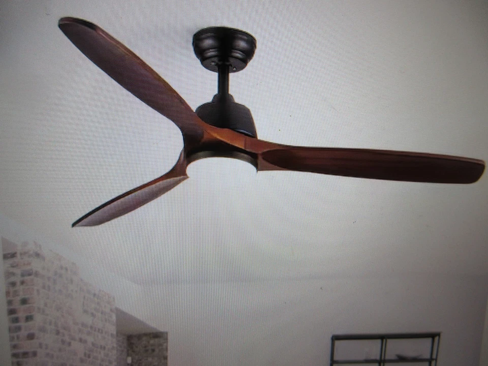 Yuhao Farmhouse 52 in. Integrated LED Indoor Matte Black Ceiling Fan with Remote - Image 1 of 4